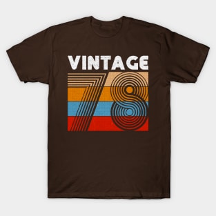 40th Birthday Gift Vintage 1978 for 40 Years Old Men Women T-Shirt